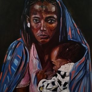 Ethiopian Mother and Child by John Richard Hewitt Limited edition DR