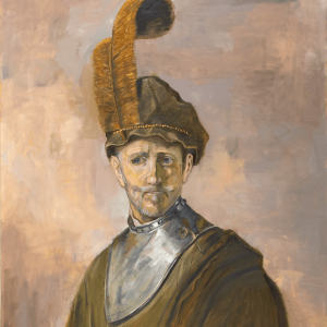 Old Man in Military Costume after a painting by Rembrandt by John Richard Hewitt