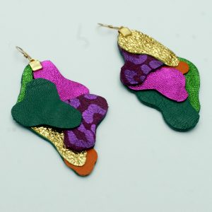 Abstract Petals – Pink – Earrings by Amma Gyan