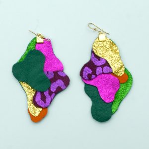 Abstract Petals – Pink – Earrings by Amma Gyan